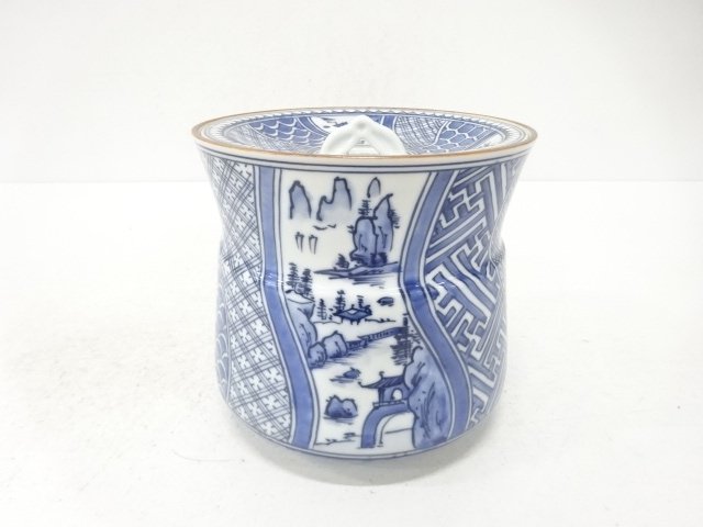 JAPANESE COLLECTIBLE / HEIAN TAMAHō-STYLE BLUE-AND-WHITE WATER JAR